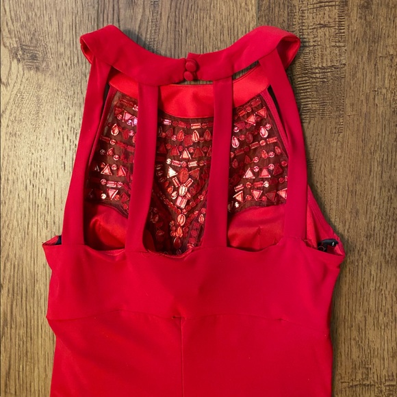 Red dress with rhinestone detail, size 7/8 - Picture 3 of 5